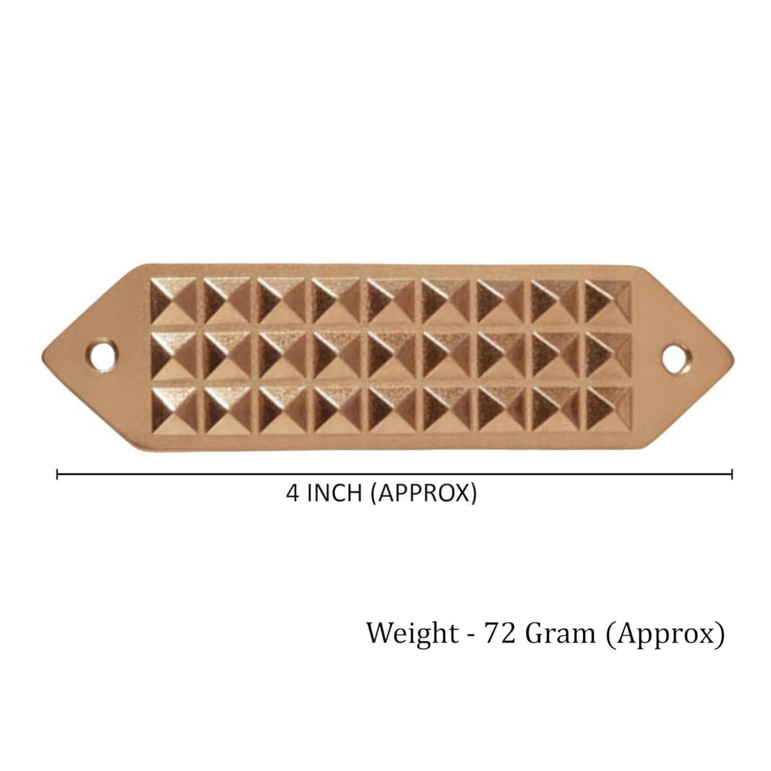 Copper 27 Pyramids Strip for Vastu Remedies (4 Inches)