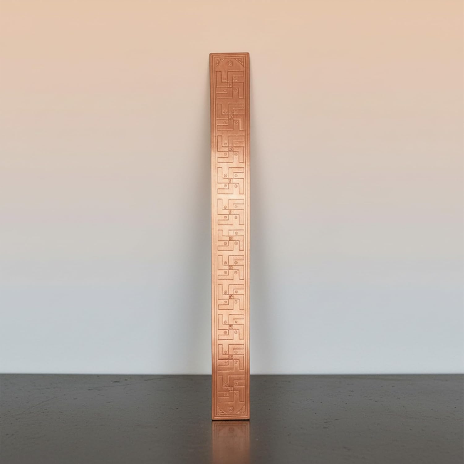 Copper Swastik Strip for Main Door Vastu Remedy (Size 12 Inches) - Image 2