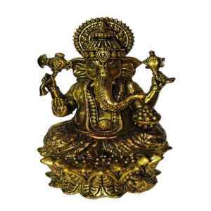 Brass Ganesha Ji Statue - Premium Quality (Two Sizes Available)