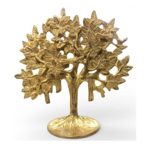 Brass Kalpavriksha Tree Showpiece (Size 6.5 Inches)