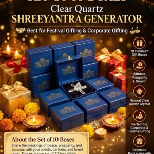 Clear Quartz Shri Yantra Generator (Pack of 10 Boxes)